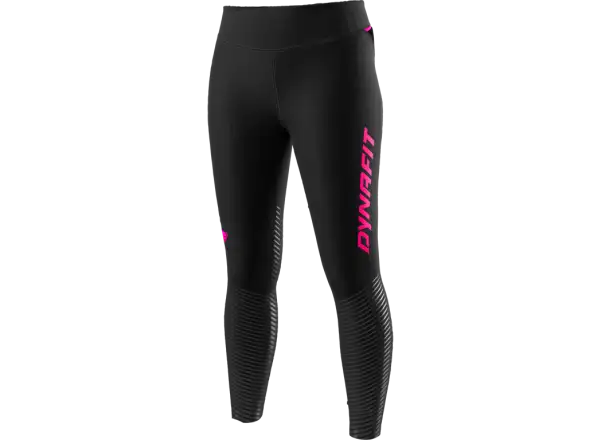 Dynafit Reflective damskie legginsy Black Out/Pink Glo