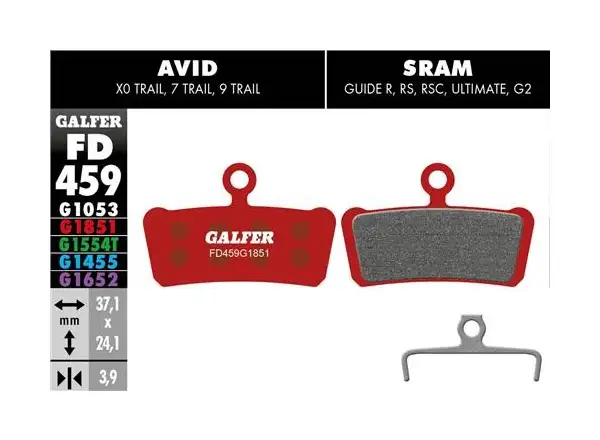 Galfer FD459 Advanced G1851 klocki hamulcowe pro Avid/Sram