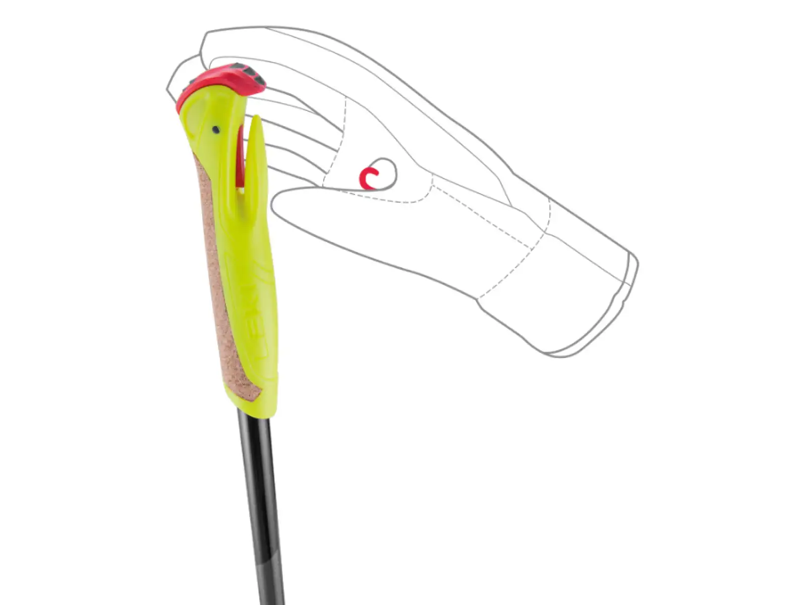 Leki XTA 5.5 Jr. dziecięce kije biegowe Black/White/Neon yellow