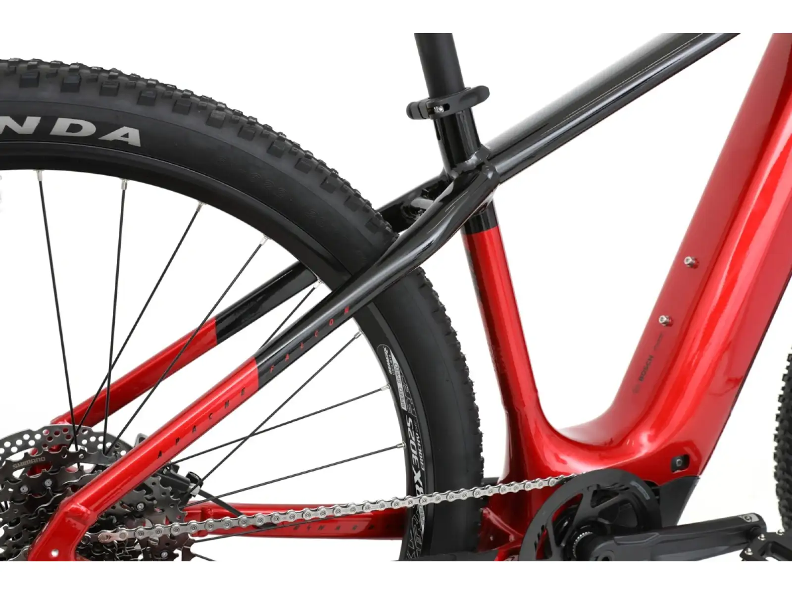 Apache Falcon 2 Bosch CX 800 Wh górski rower elektryczny czerwony