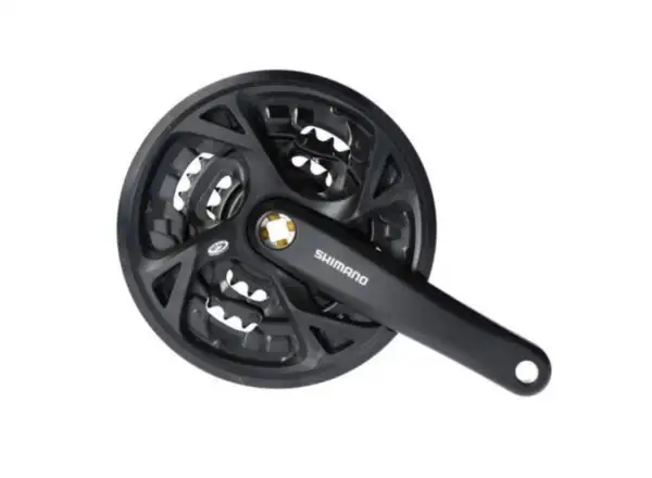 Shimano Acera FC-M371 korby czterokątne, 3x9 170 mm z osłoną, czarne
