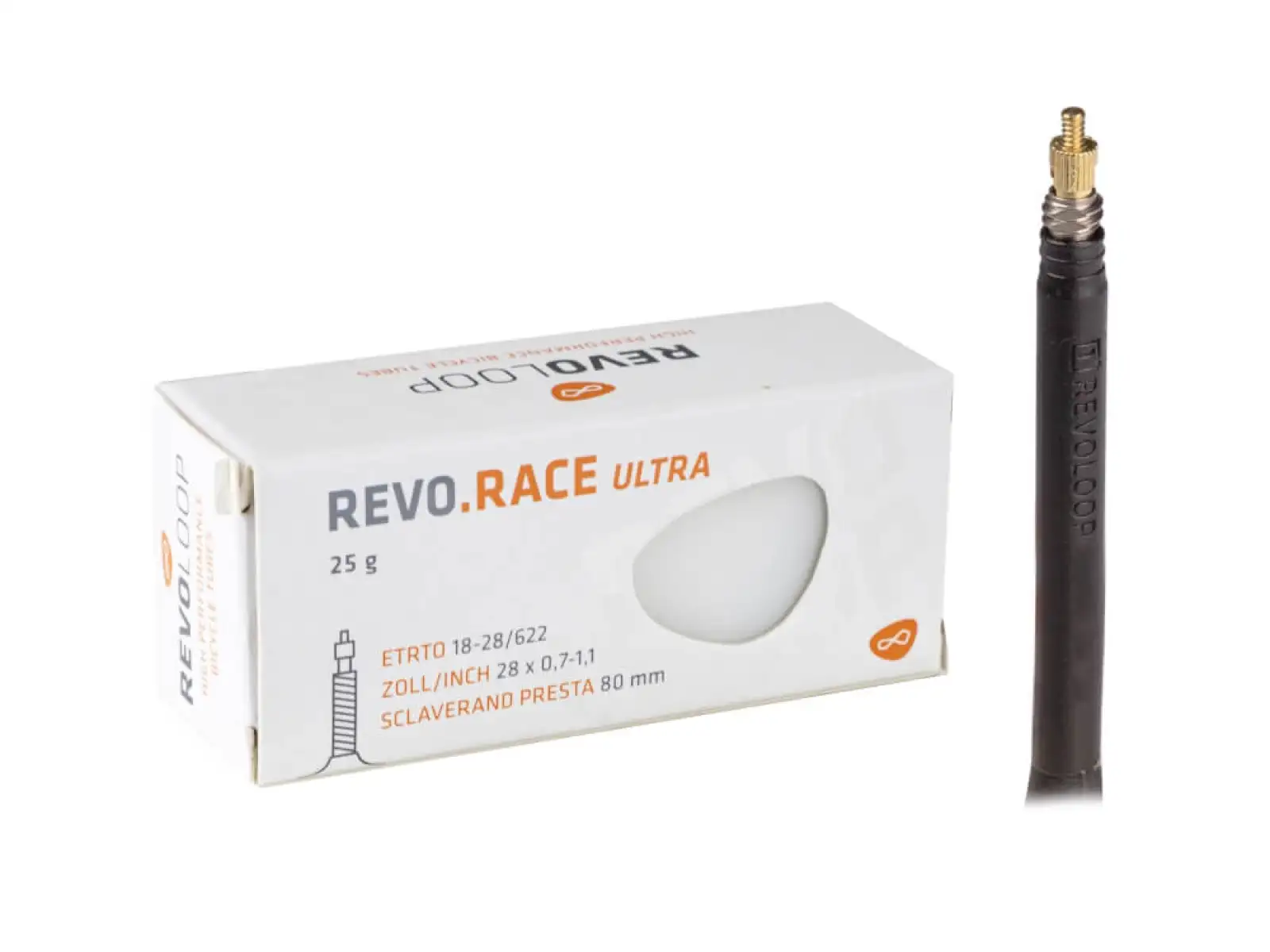 Revoloop Race Ultra dętka szosowa 18/28-622 FV80 gal. zawór