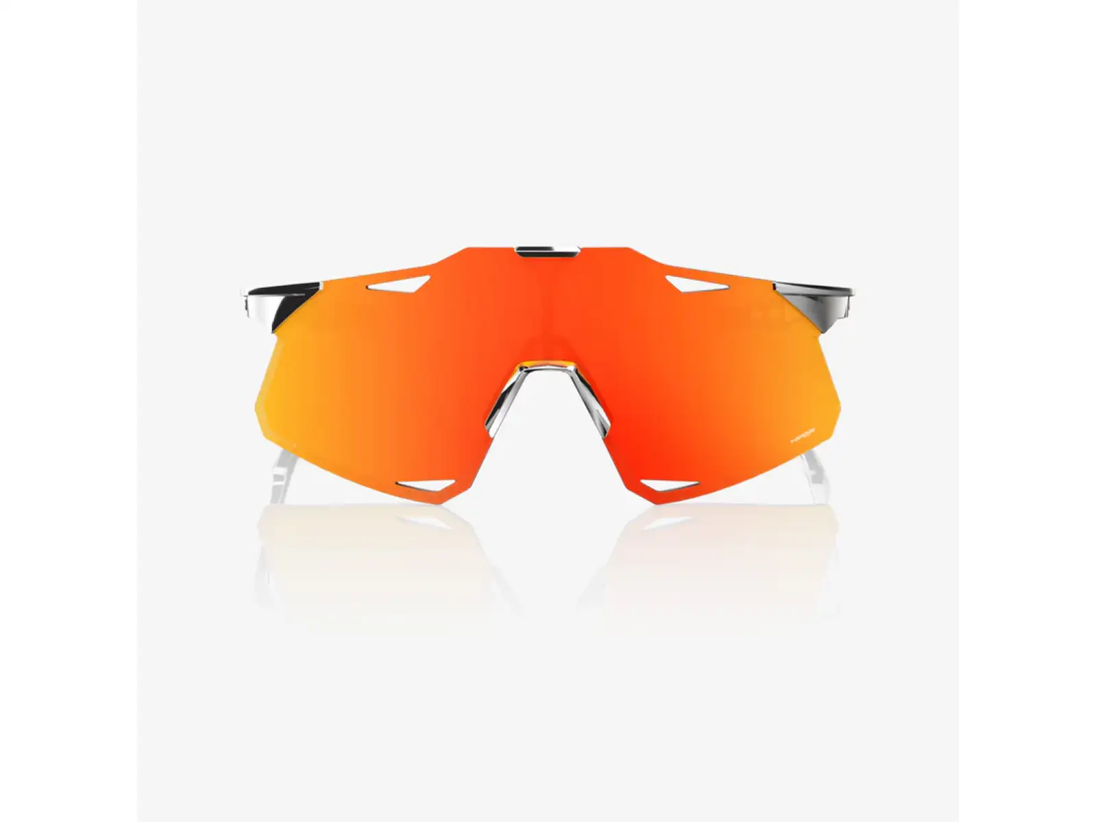 100% Hypercraft okulary Black Chrome/HiPER Red Mirror