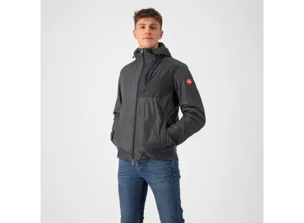 Castelli Riscalda Puffy męska kurtka dark gray/eletric lime