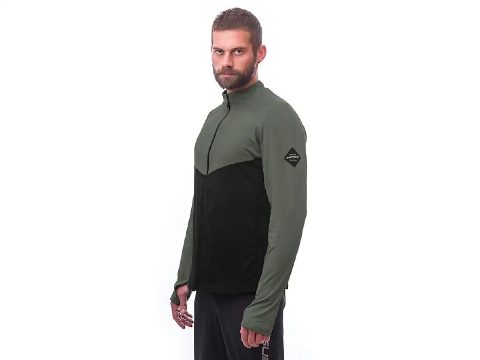 Sensor Coolmax Thermo męska bluza czarna/Olive Green