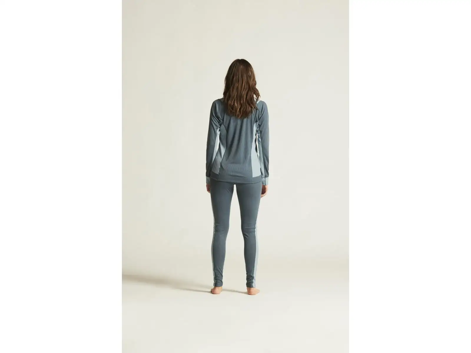 Craft Core Dry Baselayer damski zestaw koszulka długi rękaw+spodnie niebieska