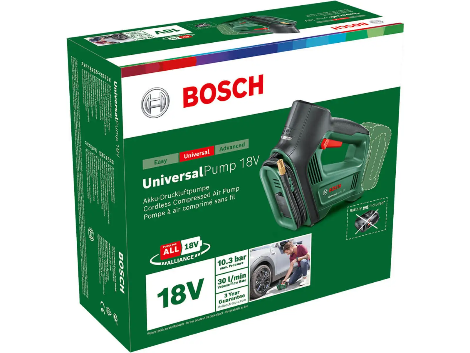 Bosch UniversalPump 18V Bezprzewodowa Pompa Pneumatyczna + Zestaw Startowy 18V