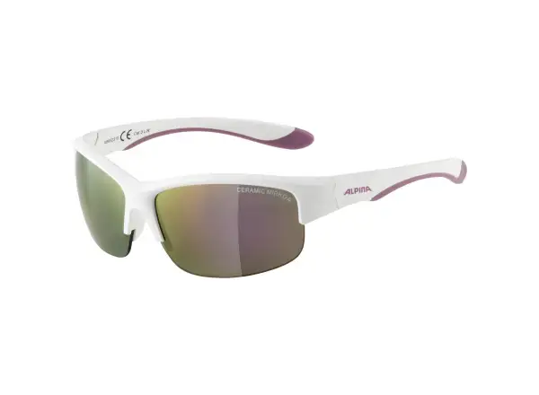 Alpina Flexxy Youth JR okulary dziecięce White-Purple Matt/Pink mirror