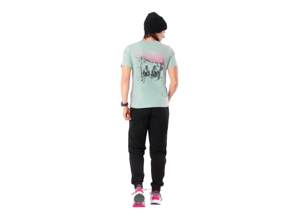 Dynafit Back Graphic Cotton damska koszulka krótki rękaw Cloud Blue/Twilight