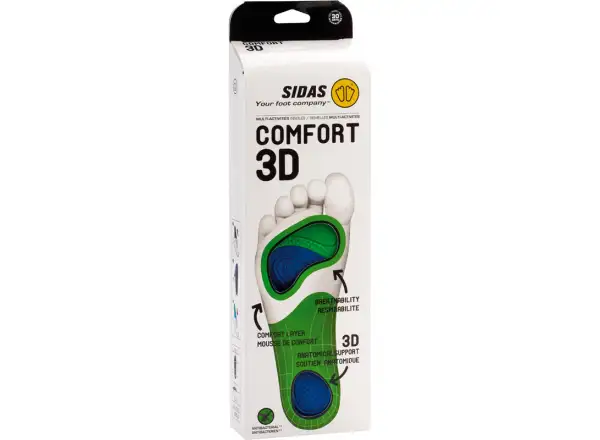 Sidas Comfort 3D wkładki do butów średnie podbicie 1 para