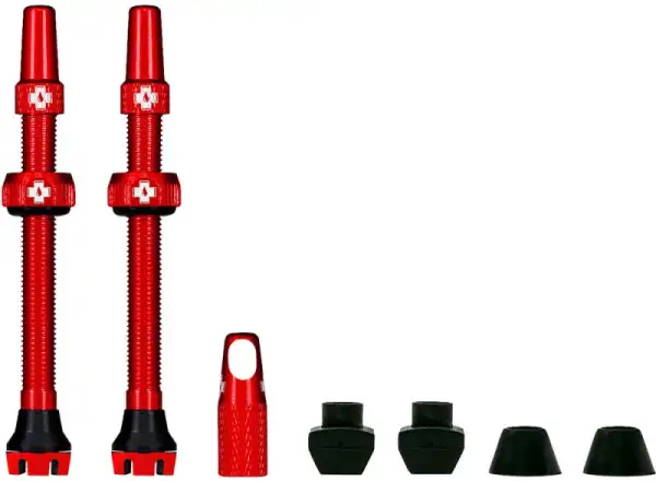 Muc-Off Tubeless Presta Valve KIT V2 wentyl do bezdętek 2 sztuki czerwona
