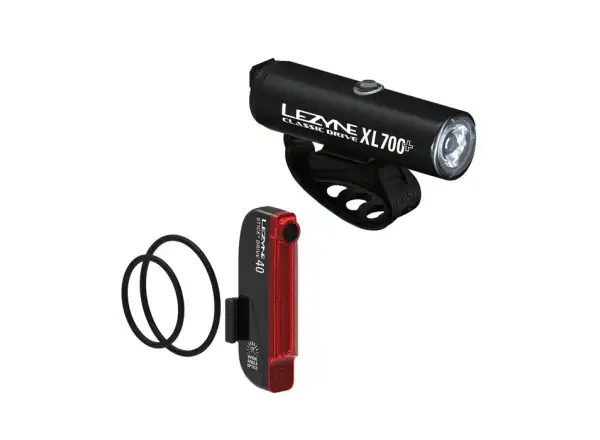 Lezyne Classic Drive XL 700+/ Stick+ Drive zestaw świateł Satin Black/Black
