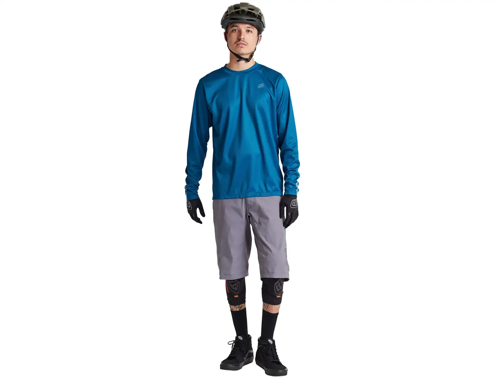 Troy Lee Designs Flowline męska koszulka z długim rękawem Slate Blue