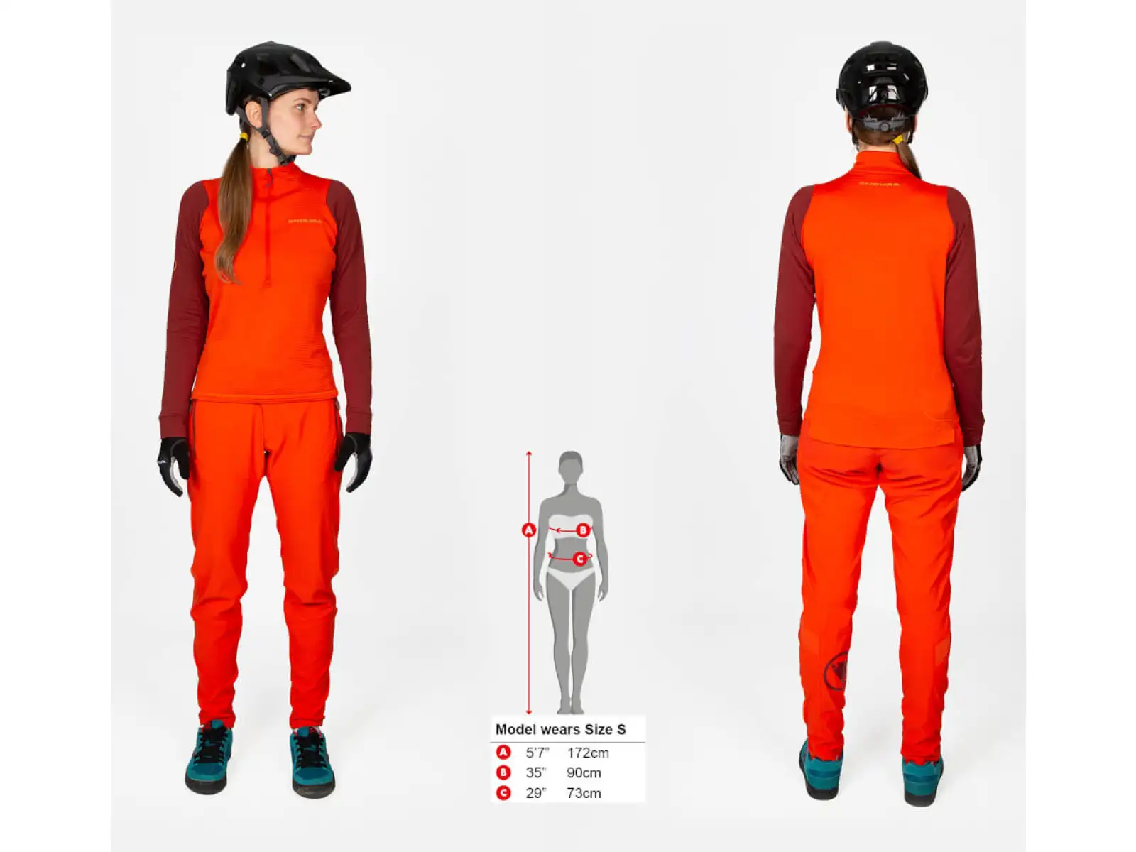 Endura Singletrack Fleece damska koszulka z długim rękawem Paprika
