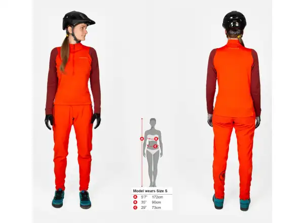 Endura Singletrack Fleece damska koszulka z długim rękawem Paprika