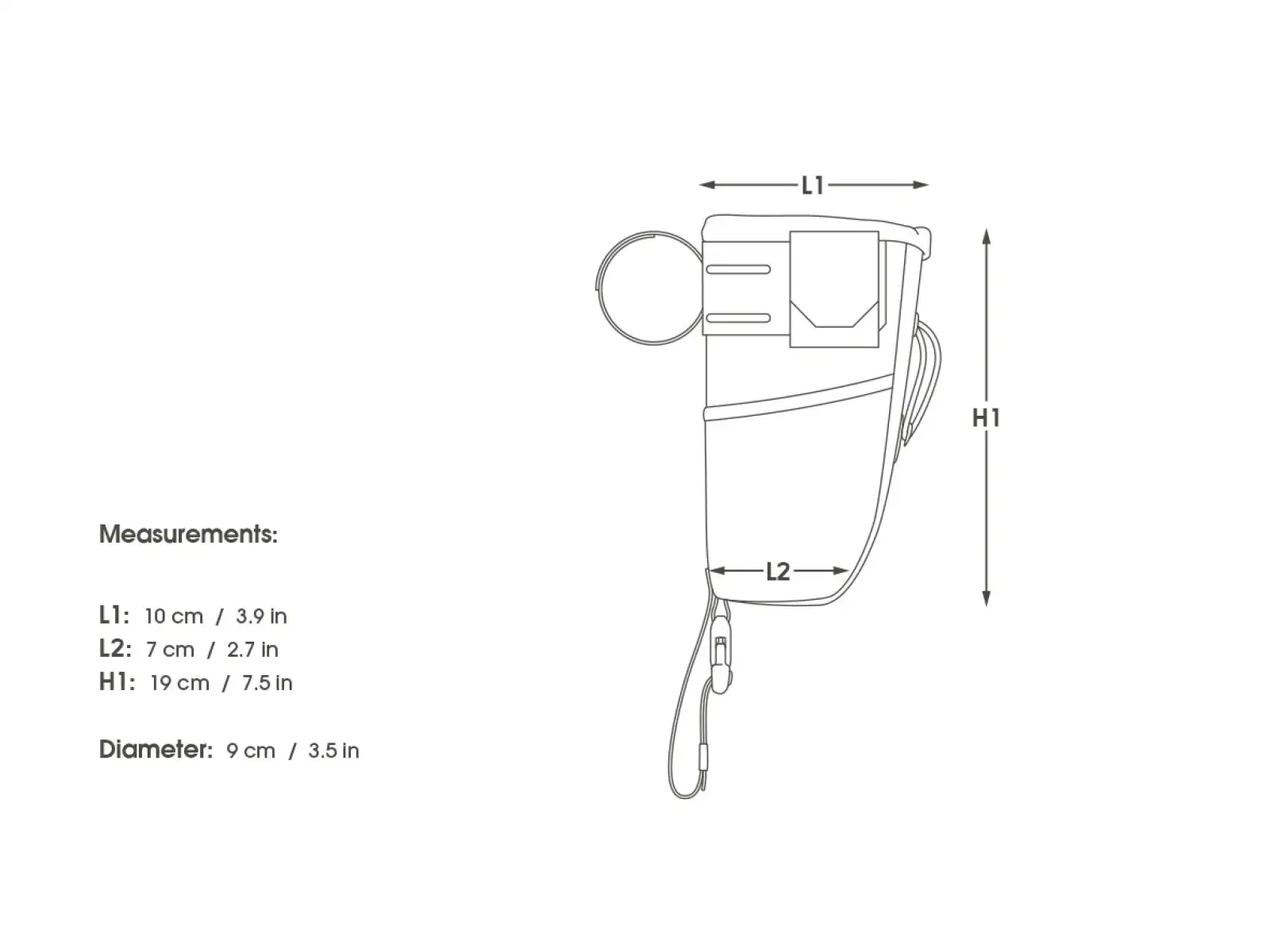 Apidura backcountry food pouch kieszeń z siatką na kierownicę 1,2 l