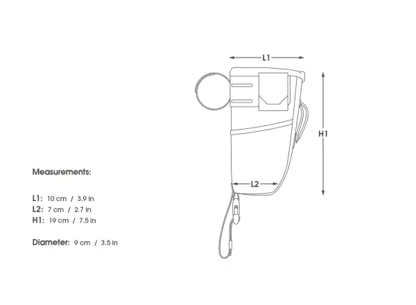 Apidura backcountry food pouch kieszeń z siatką na kierownicę 1,2 l