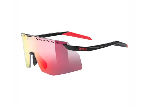 Uvex Pace Stage okulary rowerowe Black matt/Mirror Red