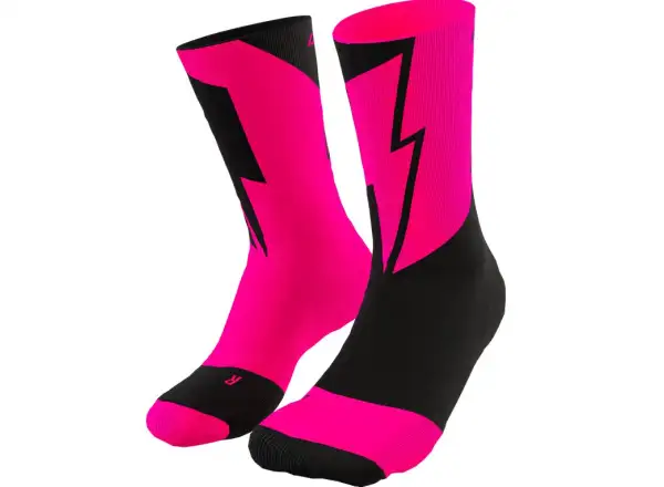 Dynafit No Pain No Gain skarpety sportowe Pink Glo/Black Out
