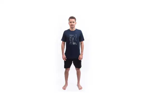 Sensor Merino Active Outside męska koszulka z krótkim rękawem Deep Blue