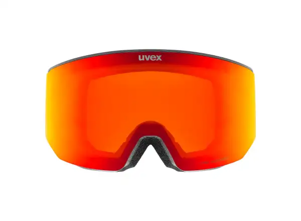 Uvex Lace Attract FM gogle narciarskie black matt/red - pomarańczowy
