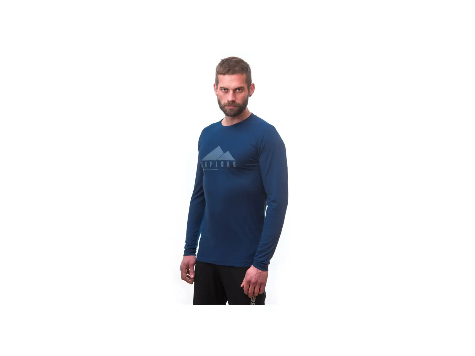 Sensor Merino Air PT Explore męska koszulka z długim rękawem ciemnoniebieska