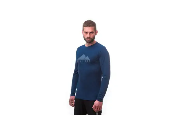 Sensor Merino Air PT Explore męska koszulka z długim rękawem ciemnoniebieska