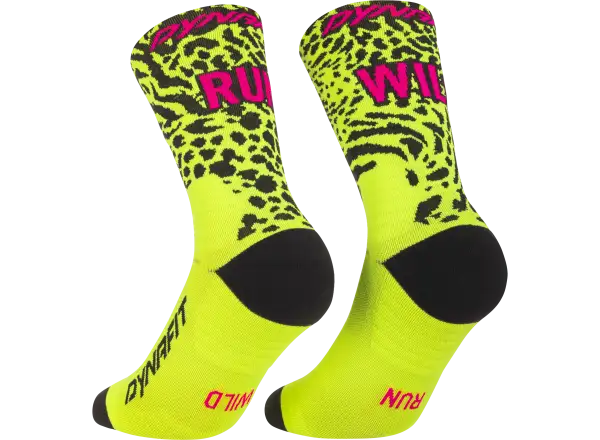 Dynafit Run Wild Crew skarpety do biegania Black Out/Ultra Yellow
