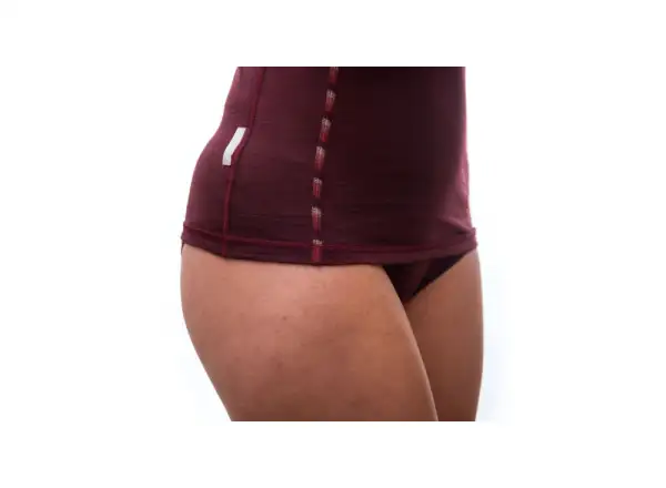 Sensor Merino Air damska koszulka z długim rękawem Port Red