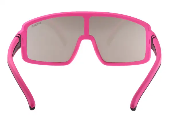 R2 Invader dziecięce okulary przeciwsłoneczne neon różowy/dymny/srebrne lustro