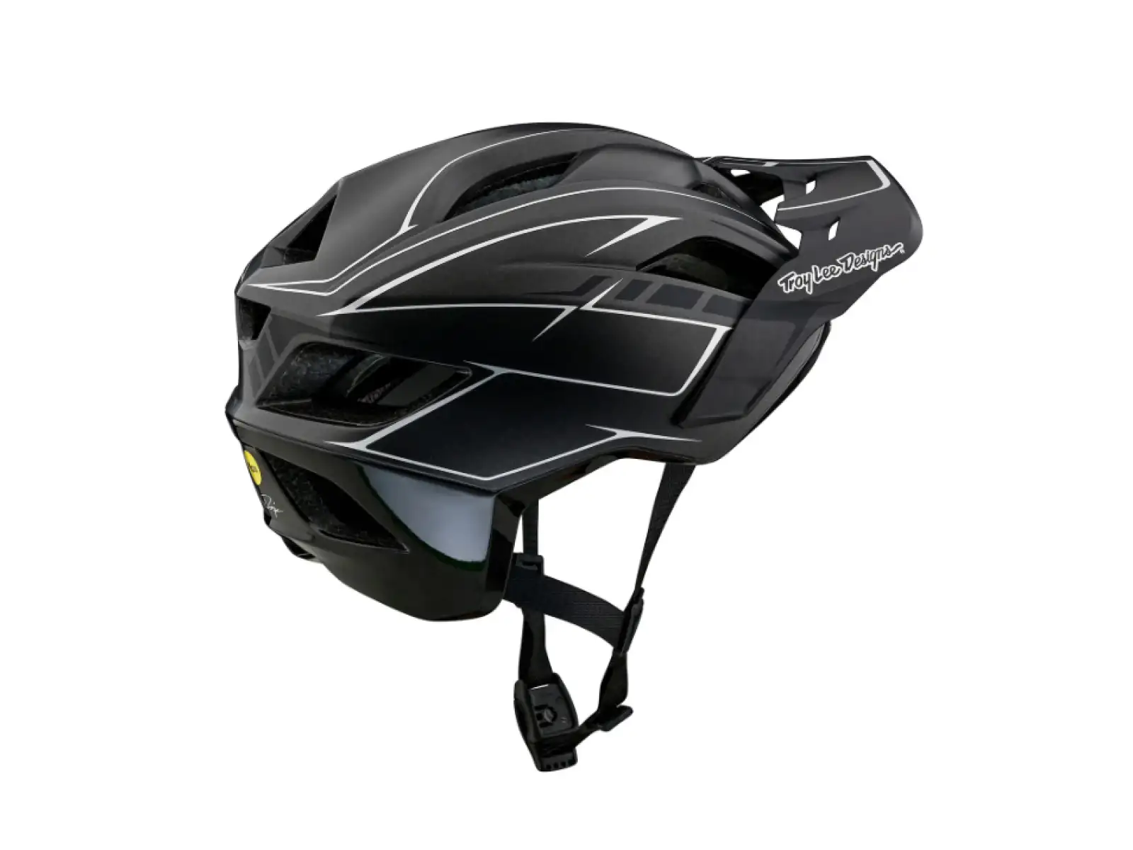 Troy Lee Designs Flowline SE MIPS kask Pinstripe Charcoal/Black