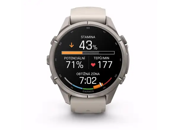 Garmin fenix 9 Pro inReach 43 mm smartwatch Titanium Fog Gray/Dark Sandstone
