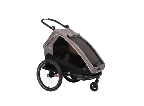 XLC MONOs BS-C09 dziecięca przyczepka rowerowa 20" szary/beżowy/antracyt
