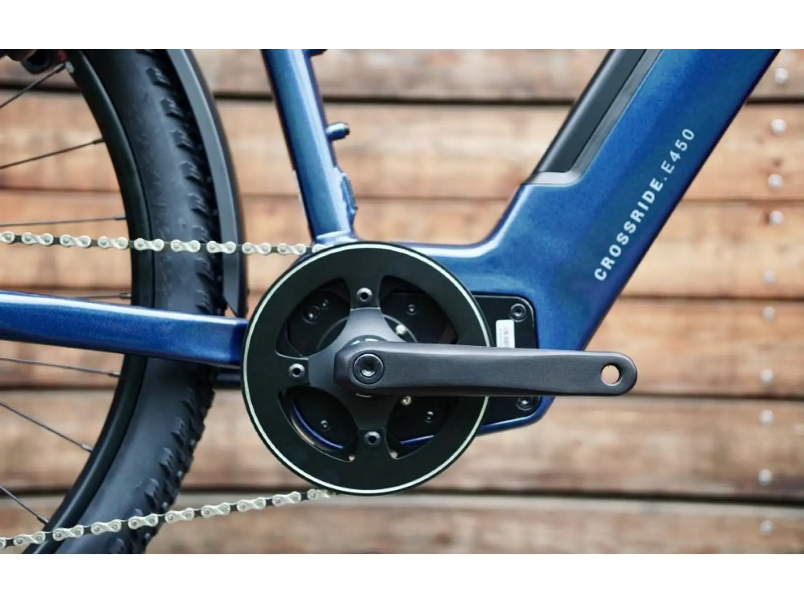 Rock Machine Crossride e450 rower elektryczny crossowy Gloss Metallic Navy/Silver
