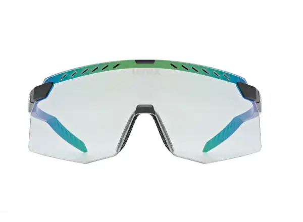 Uvex Pace Stage Variomatic okulary Black Matt/Mirror Green