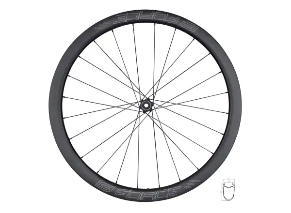 Force Team SP Karbon Disc XDR szosowe vyplecione koło 12x142 mm, 40 mm tylne