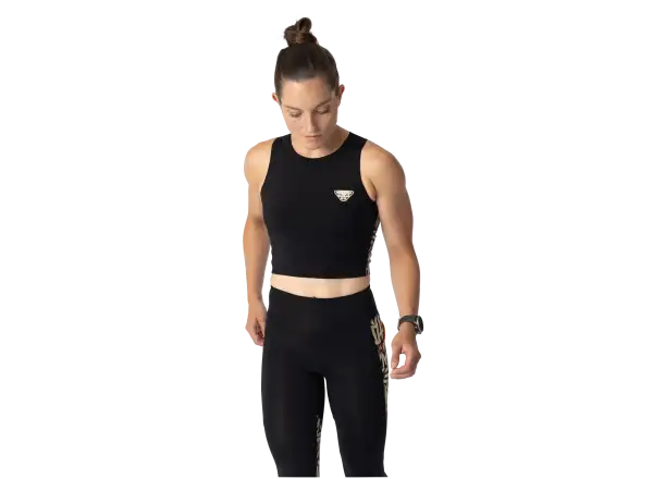 Dynafit Trail Crop Top damska koszulka bez rękawów Black Out