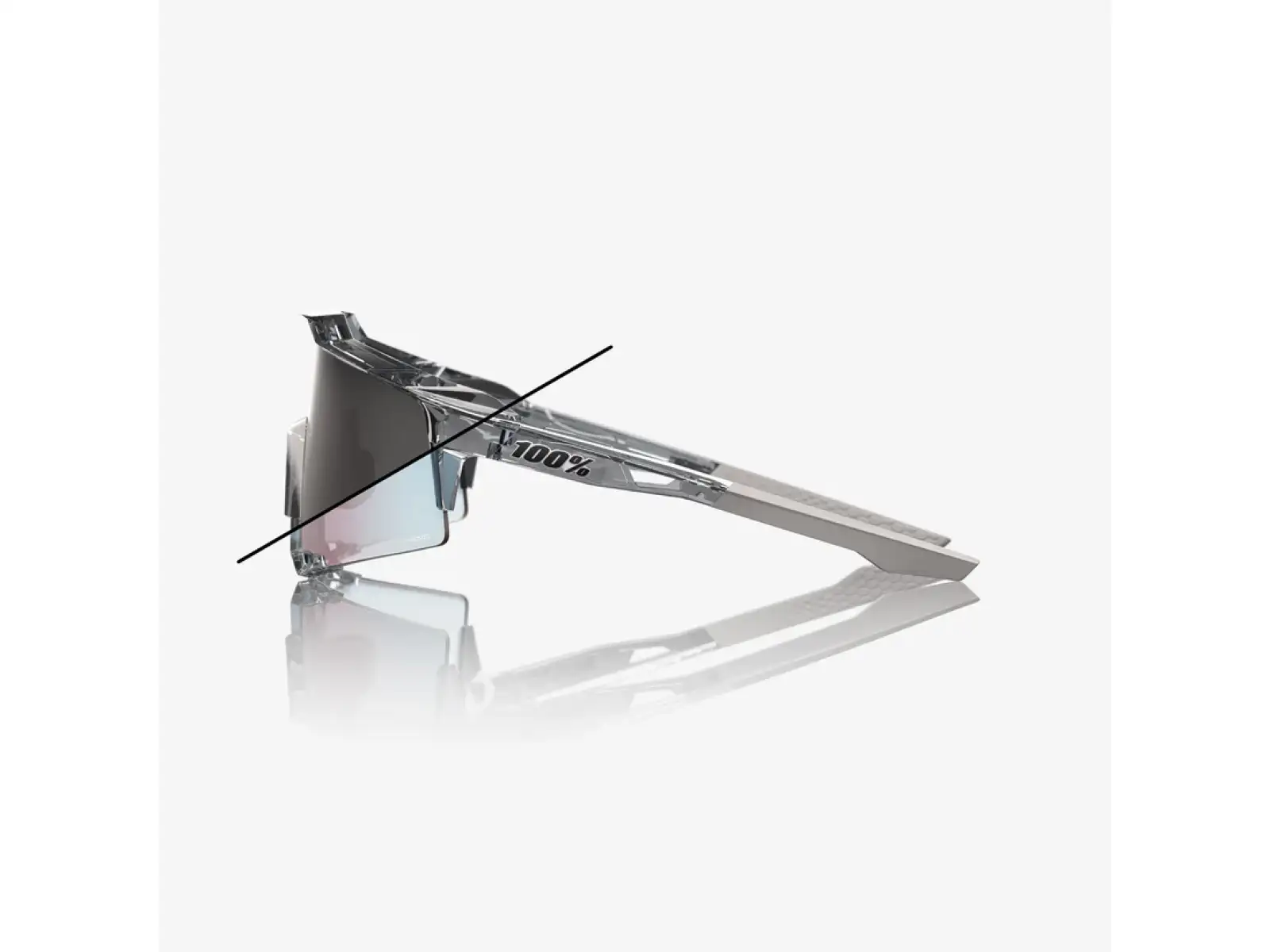 100% Speedcraft okulary przeciwsłoneczne Polished Translucent Grey/Rose Gold Mirror Photochromic