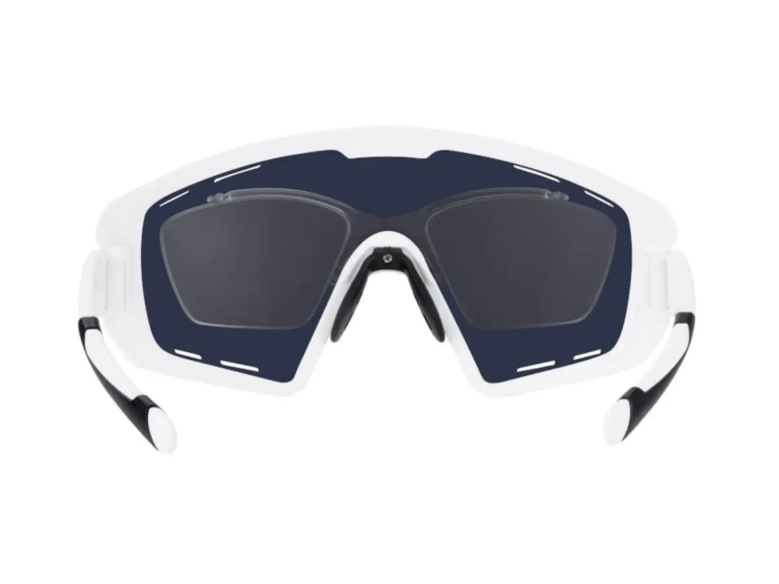 Force Ombro Plus okulary rowerowe biała/czerwona szkła
