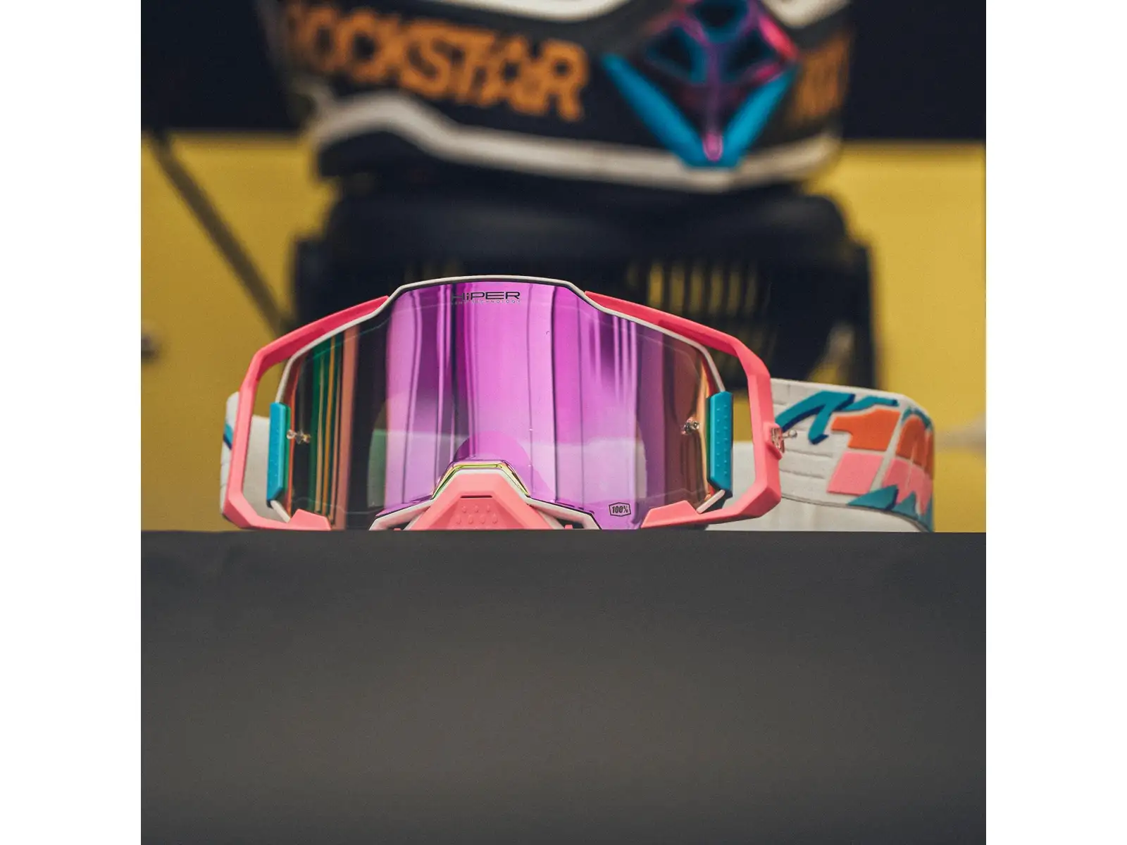 100% Armega gogle zjazdowe Lefreak/ HiPER Pink Mirror