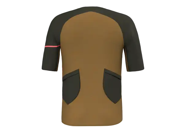 Salewa Vento 1/2 zip męska koszulka z krótkim rękawem Dark Olive