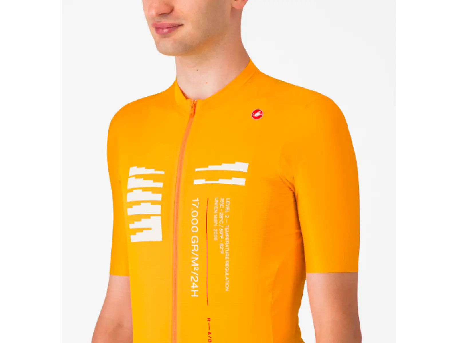 Castelli Espresso R-A/D męska koszulka z krótkim rękawem Vivid Orange