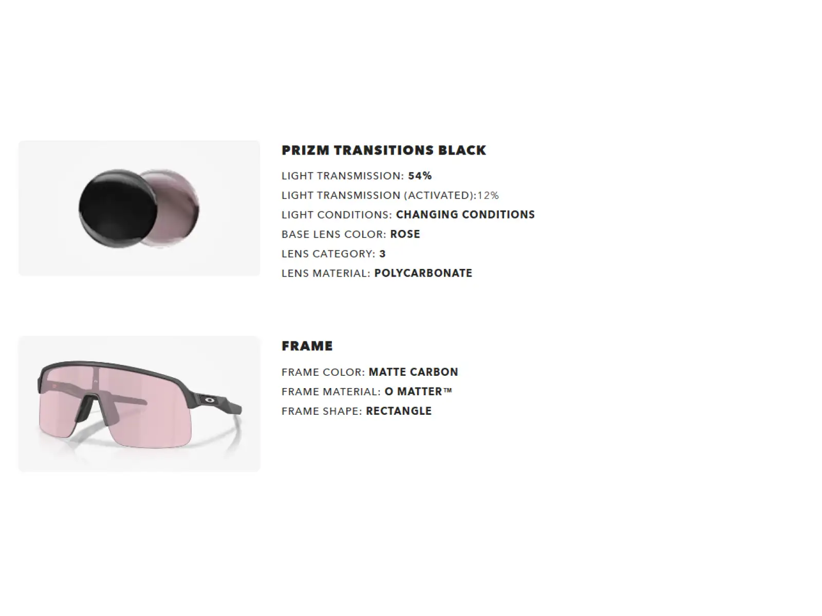 Oakley Sutro Lite fotochromatyczne okulary Matte Carbon/Prizm Transitions Black