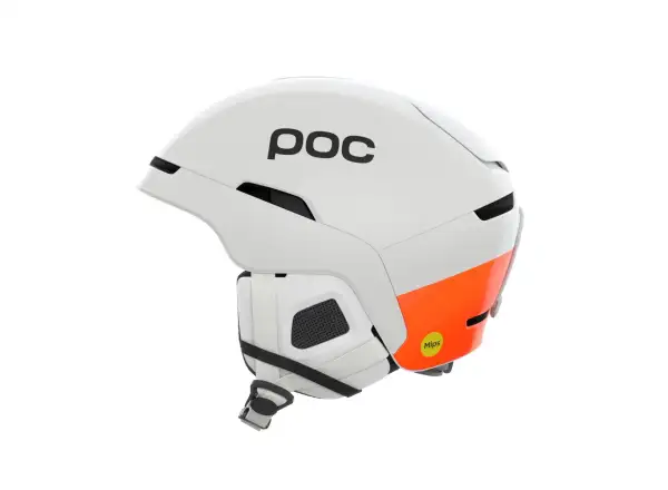POC Obex MIPS kask narciarski Hydrogen White/Fluorescent Orange