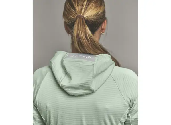 Ortovox Fleece Light Grid Hoody damska bluza Green Acid