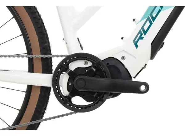 Rock Machine Torrent e30-29 niskoprofilowy rower elektryczny Gloss White/Petrol/Neon Cyan