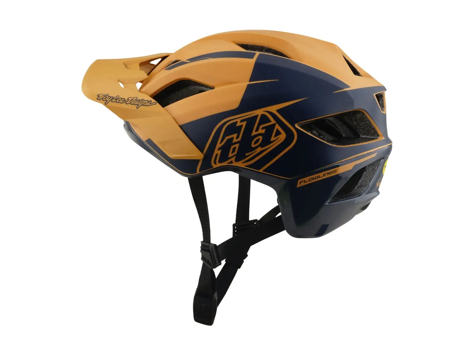 Troy Lee Designs Flowline SE MIPS kask Hydro Mustard / Black Iris