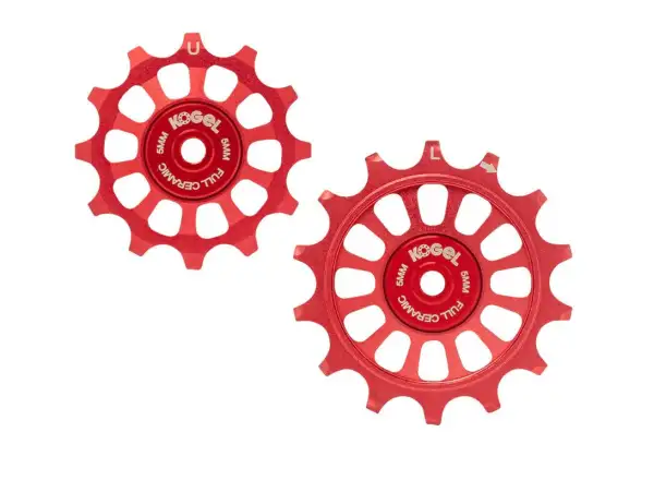 Kogel szosowe rolki pełnokeramiczne dla Shimano Dura Ace / Ultegra / 105 12/14 z. Red