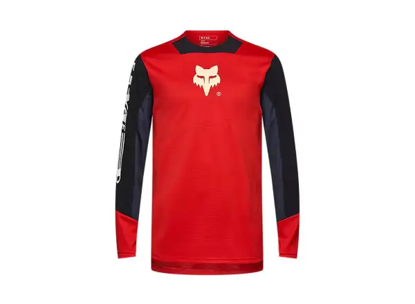 Fox Defend Elevated dziecięca koszulka z długim rękawem Fluorescent Red