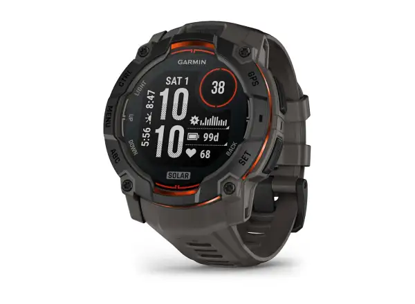 Garmin Instinct 3 Solar 50 mm inteligentny zegarek Black/Charcoal pasek